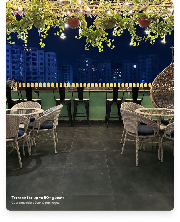 Celebrations at Pepper Pot Café — Terrace for up to 50+ guests